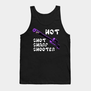 Hot Shot Sharp Shooter, v. Code Purple Sniper Rifle Tank Top